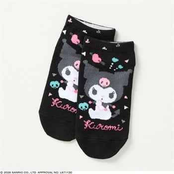 クロミ スニーカー丈ソックス 19-24cm 女の子 キッズ(ブラック)