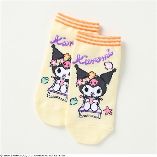 クロミ スニーカー丈ソックス 19-24cm 女の子 キッズ(ライトイエロー)