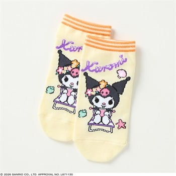 クロミ スニーカー丈ソックス 19-24cm 女の子 キッズ(ライトイエロー)