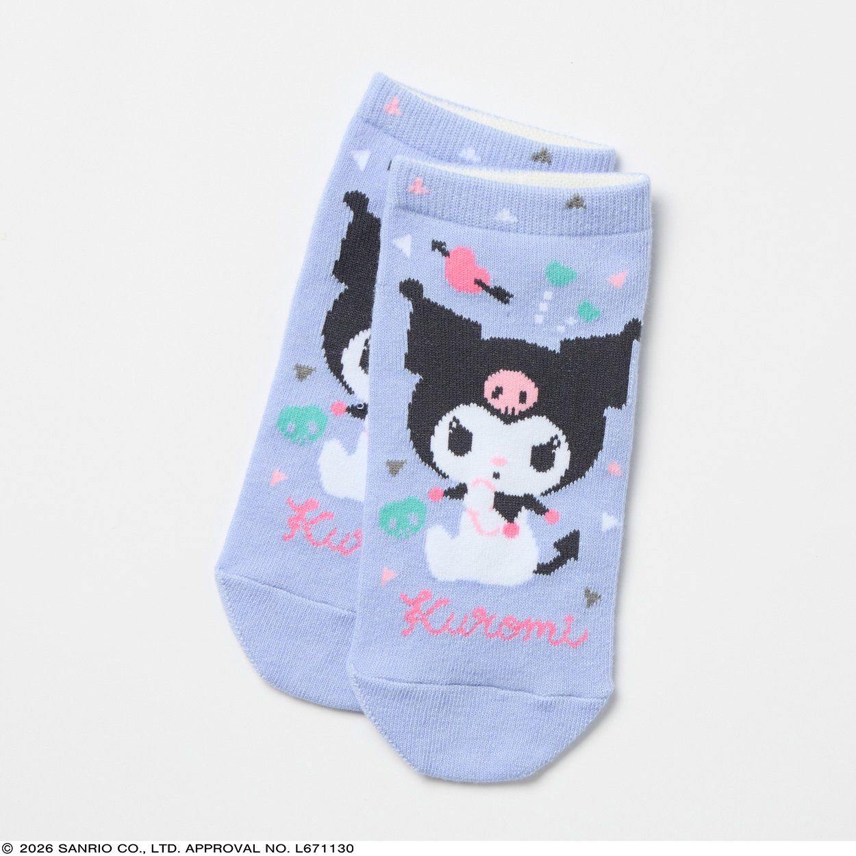 クロミ スニーカー丈ソックス 19-24cm 女の子 キッズ(ライトパープル)