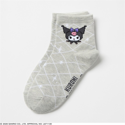クロミ ショート丈ソックス 19-24cm 女の子 キッズ(グレー)
