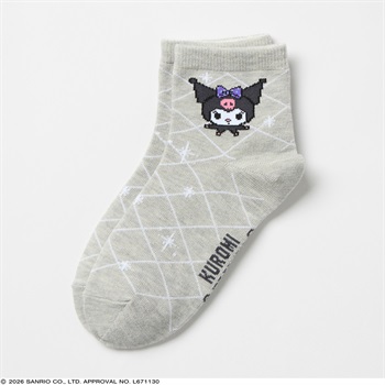 クロミ ショート丈ソックス 19-24cm 女の子 キッズ(グレー)