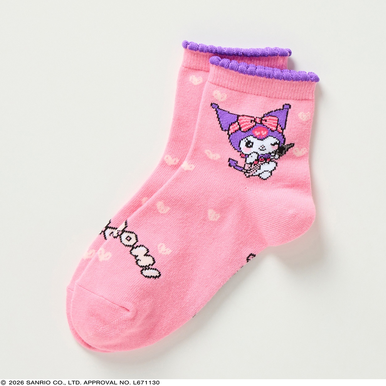 クロミ ショート丈ソックス 19-24cm 女の子 キッズ(ピンク)