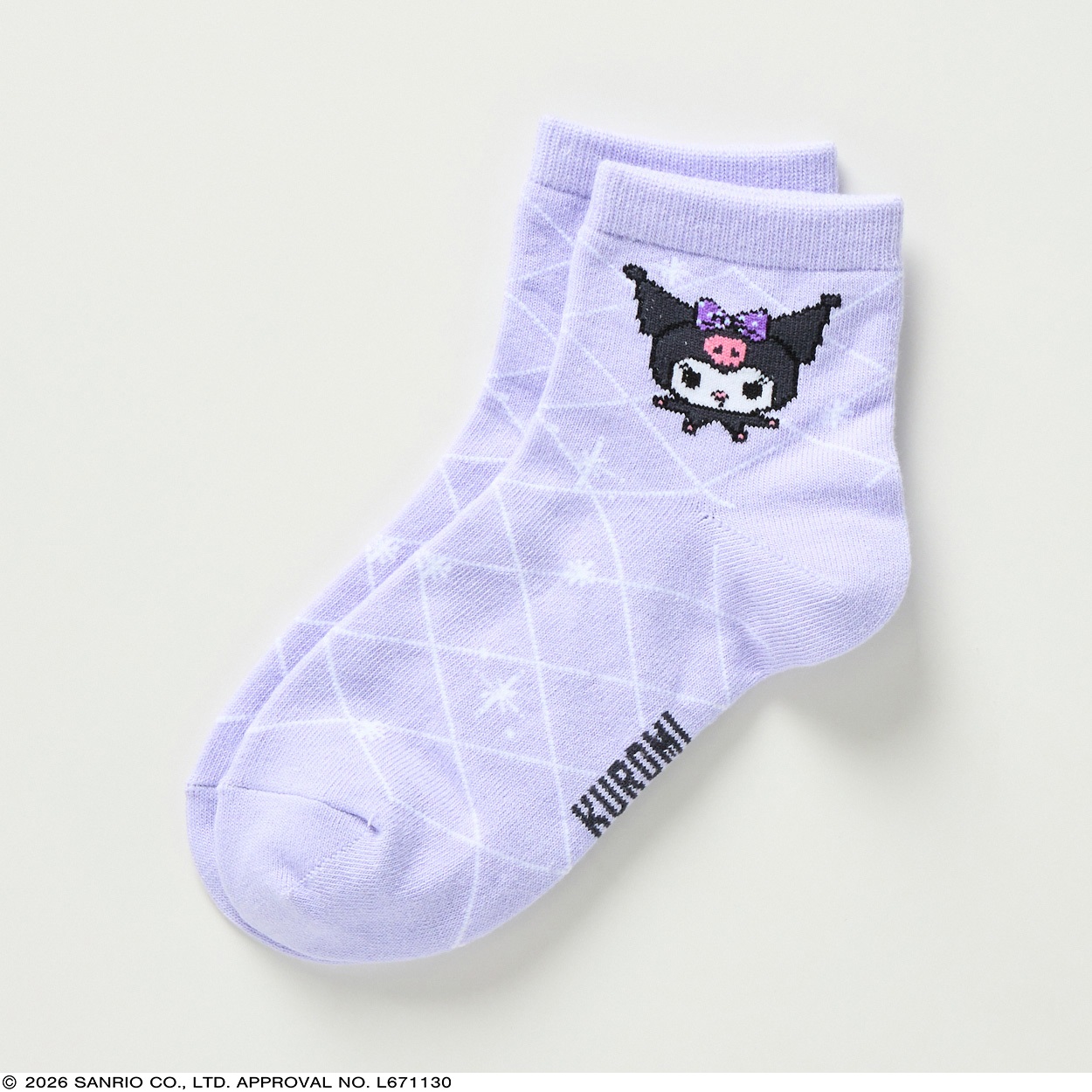 クロミ ショート丈ソックス 19-24cm 女の子 キッズ(ライトパープル)