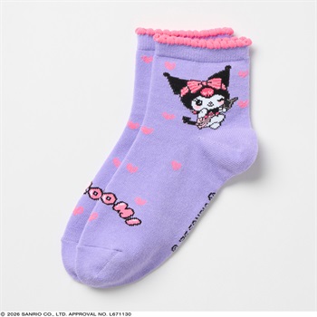 クロミ ショート丈ソックス 19-24cm 女の子 キッズ(パープル)