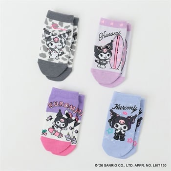 サンリオキャラクターズ スニーカー丈ソックス 3+1足 キッズ 女の子 15-20cm(B-15-20cm)