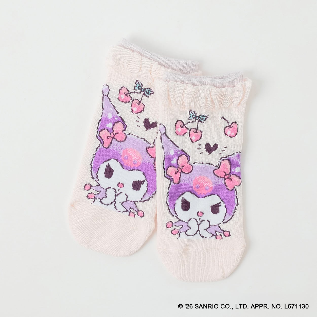クロミ フロントスニーカー丈ソックス キッズ 女の子 15-20cm(A-15-20cm)