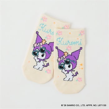 クロミ フロントスニーカー丈ソックス キッズ 女の子 15-20cm(B-15-20cm)