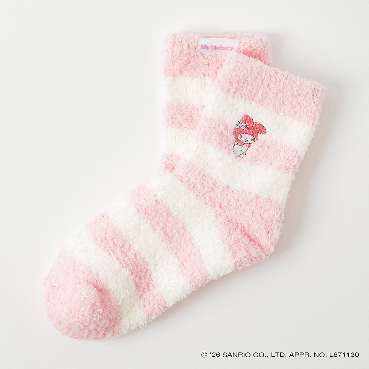 サンリオキャラクターズ モコモコクルー丈ソックス キッズ 女の子(マイメロディ-19-24cm)