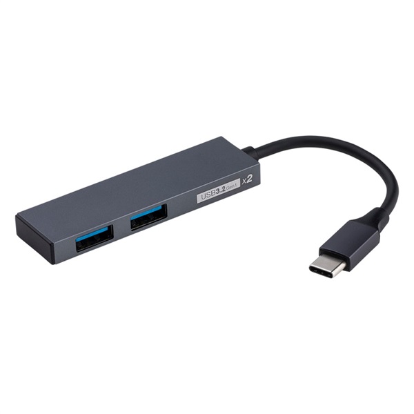 USB3.2G1Type-C2ポート変換ハブ/グレー　UH-C3302GY　ナカバヤシ(UH-C3302GY)