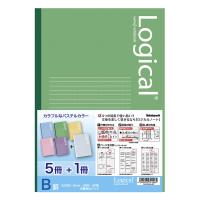 オリジナルロジカルノート B罫6冊 パステルカラー(4902205741565)