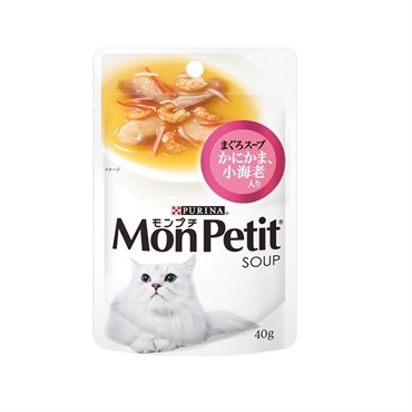 モンプチ パウチ スープメニュー まぐろスープ かにかま、小海老入り 40g Mon Petit ネスレ日本