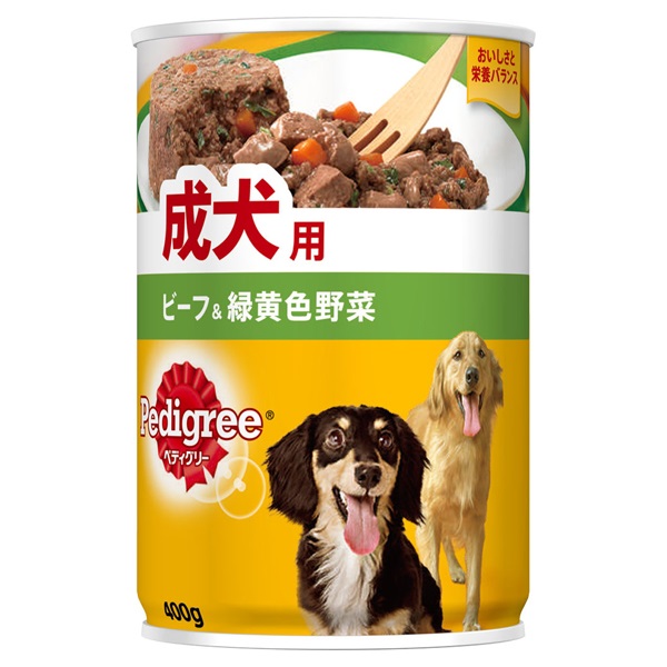 ペディグリー 成犬用 ビーフ&緑黄色野菜 400g Pedigree マースジャパンリミテッド(400g)