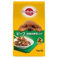 ペディグリー 成犬用 ビーフ 緑黄色野菜 70g×3袋 Pedigree マースジャパンリミテッド(70g×3袋)