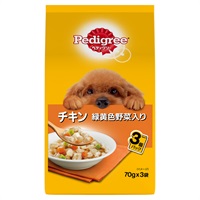ペディグリー 成犬用 チキン&緑黄色野菜 70g×3袋 Pedigree マースジャパンリミテッド(70g×3袋)