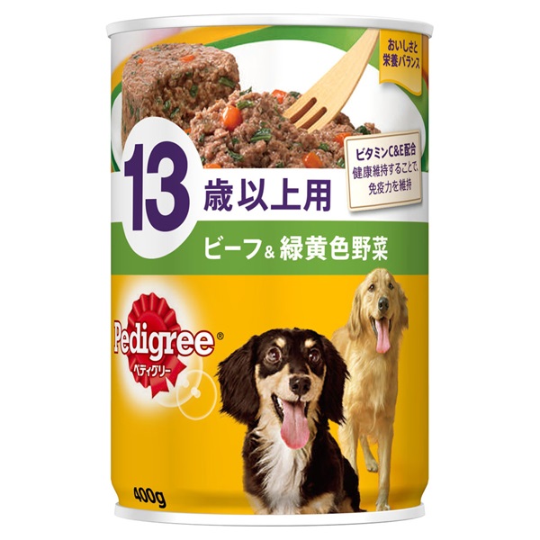 ペディグリー 13歳以上用 ビーフ&緑黄色野菜 400g Pedigree マースジャパンリミテッド(400g)