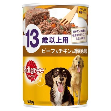 ペディグリー 13歳以上用 ビーフ&チキン&緑黄色野菜 400g Pedigree マースジャパンリミテッド