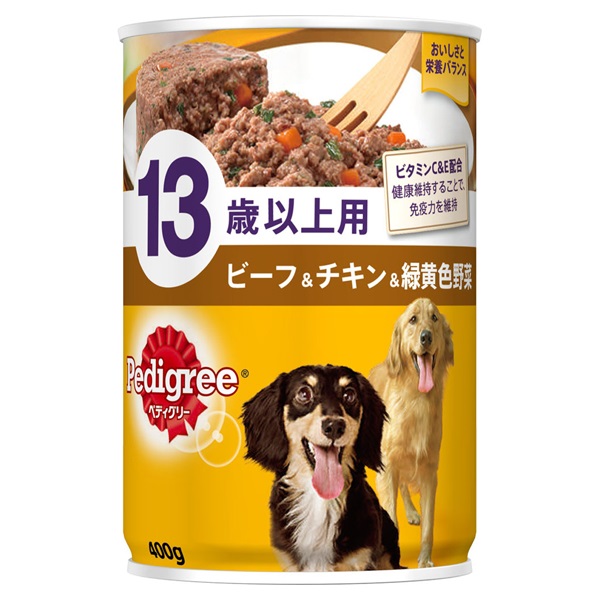 ペディグリー 13歳以上用 ビーフ&チキン&緑黄色野菜 400g Pedigree マースジャパンリミテッド(400g)