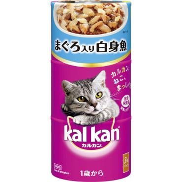 カルカン ハンディ缶 1歳から 3個 カルカン kal kan マースジャパン(まぐろ白身魚)