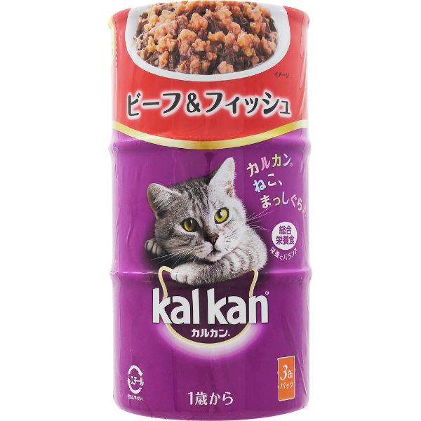 カルカン ハンディ缶 1歳から 3個 カルカン kal kan マース