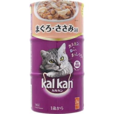 カルカン ハンディ缶 1歳から まぐろ・ささみ入り 3個 カルカン kal
