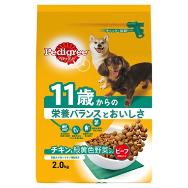 ペディグリー ドライ 11歳から用 チキン&緑黄色野菜入り 2kg Pedigree マースジャパンリミテッド