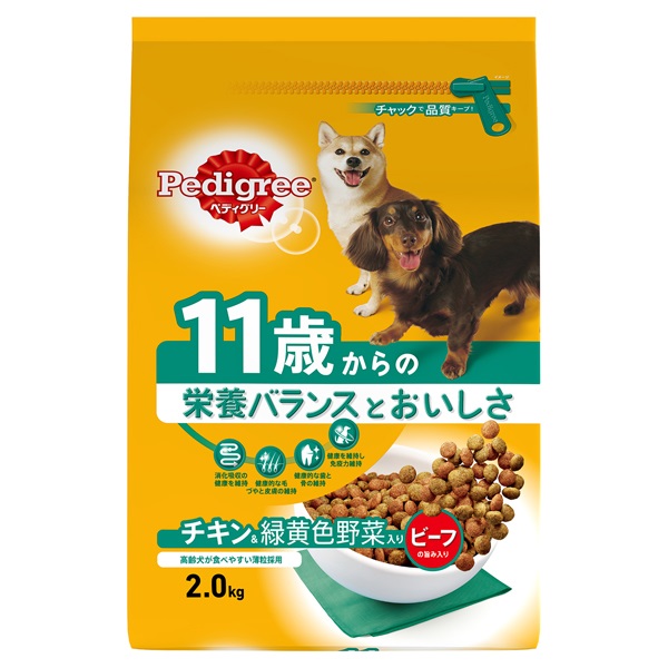 ペディグリー ドライ 11歳から用 チキン&緑黄色野菜入り 2kg Pedigree マースジャパンリミテッド(2kg)