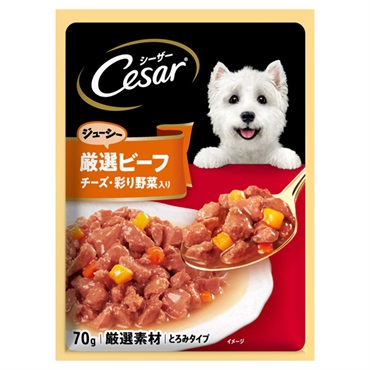 シーザー ジューシー厳選ビーフ チーズ・彩り野菜入り 70g Cesar マースジャパンリミテッド