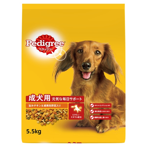 ペディグリー 成犬用 旨みチキン&緑黄色野菜入り 5.5kg Pedigree マースジャパンリミテッド(5.5kg)