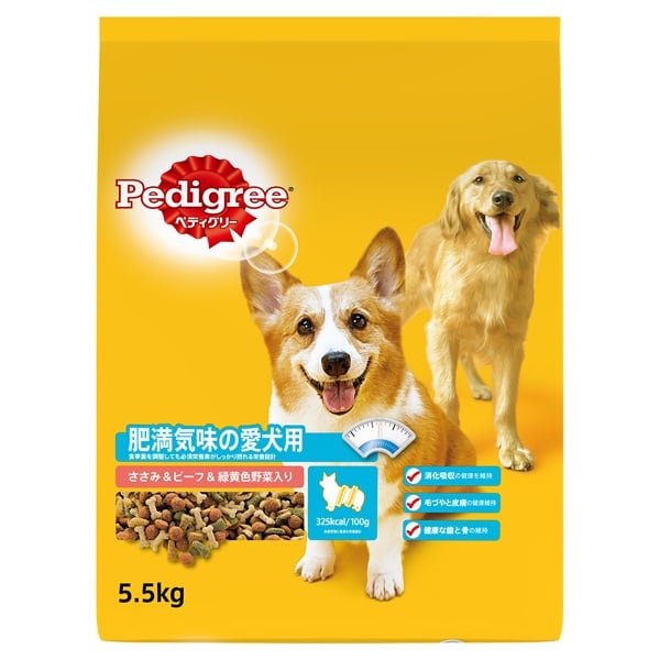 ペディグリー 肥満気味の愛犬用 ささみ&ビーフ&緑黄色野菜入り 5.5kg Pedigree マースジャパンリミテッド(5.5kg)