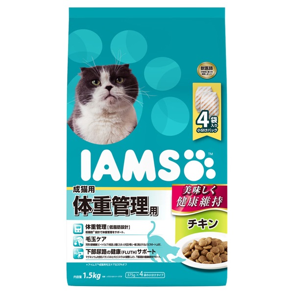 アイムス 成猫用 体重管理用 チキン 1.5kg IAMS マースジャパンリミテッド(1.5kg)