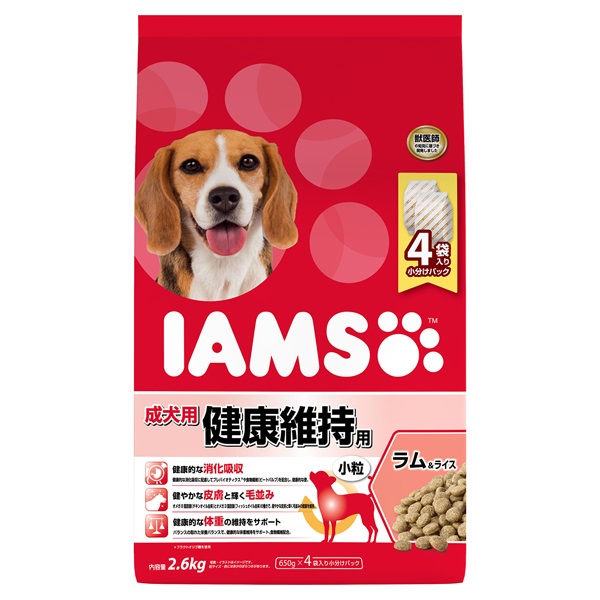アイムス 成犬用 健康維持用 ラム&ライス 小粒 2.6kg IAMS マースジャパンリミテッド(2.6kg)