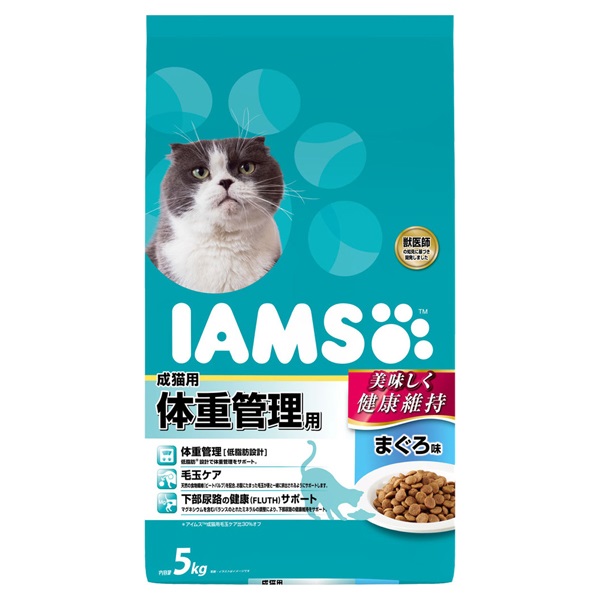 アイムス 成猫用 体重管理用 まぐろ味 5kg IAMS マースジャパンリミテッド(5kg)