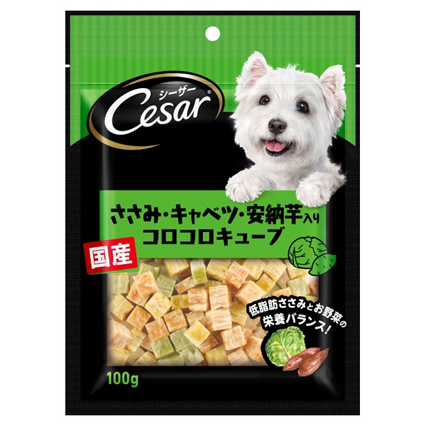 シーザー スナック ささみ・キャベツ・安納芋入り コロコロキューブ 100g Cesar マースジャパンリミテッド(100g)