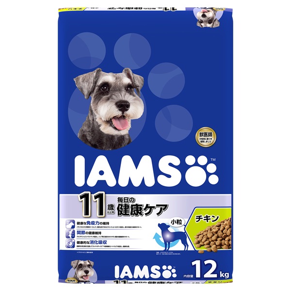 アイムス 11歳以上用 毎日の健康ケア チキン 小粒 12kg IAMS マースジャパンリミテッド(12kg)