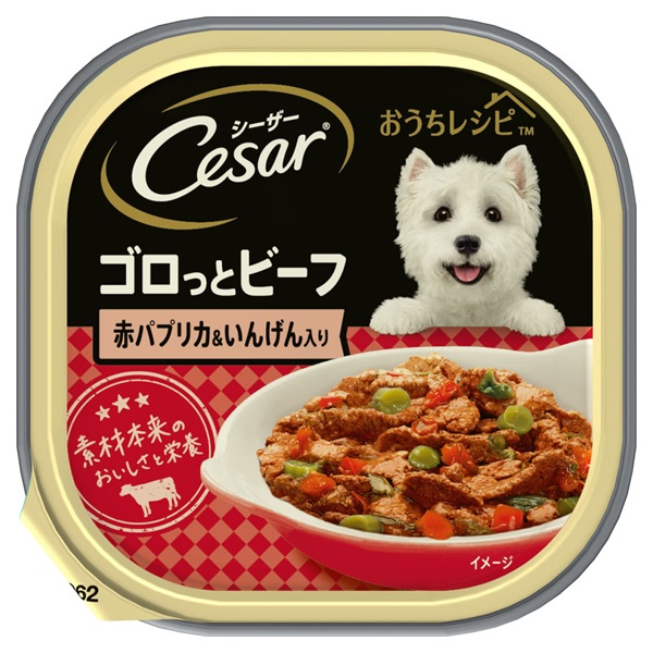 シーザー おうちレシピ ゴロっとビーフ 赤パプリカ&いんげん入り 100g Cesar マースジャパンリミテッド(100g)