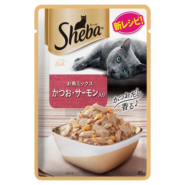 シーバ リッチ お魚ミックス かつお・サーモン入り 35g Sheba マース