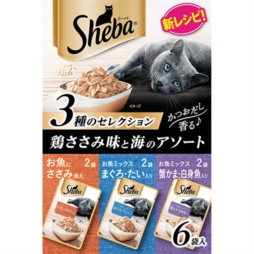 シーバ リッチ ごちそうフレーク 35g×6袋 シーバ Sheba マースジャパン(鶏ささみ)