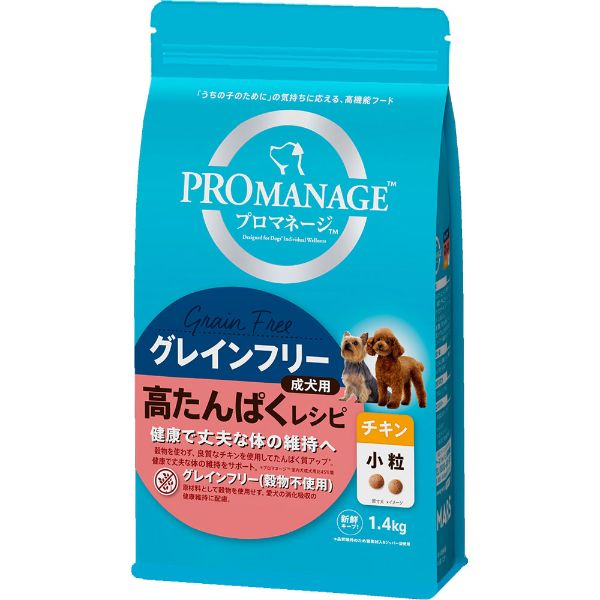 プロマネージ 成犬用 高たんぱくレシピ チキン 小粒 1.4kg プロマネージ PROMANAGE マースジャパンリミテッド(4902397857075)