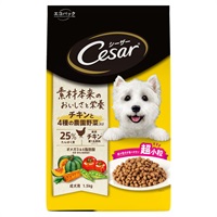 シーザー ドライ 成犬 チキンと4種の農園野菜入り 超小粒 1.5kg シーザー Cesar マースジャパン(超小粒)