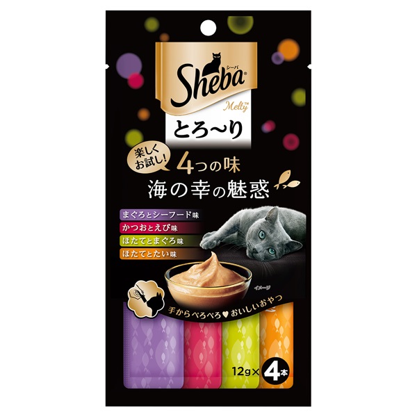 シーバ とろ～りメルティ 4つの味 海の幸の魅惑 12g×4本 Sheba マースジャパンリミテッド(12g×4本)