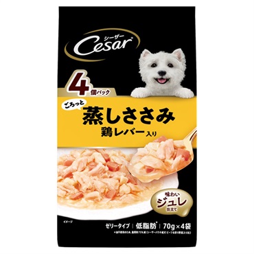 シーザー ごろっと蒸しささみ 鶏レバー入り 70g×4袋 Cesar マースジャパンリミテッド