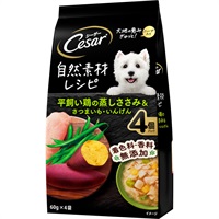 シーザー 自然素材レシピ  シーザー Cesar マースジャパン(自然素材レシピ平飼い鶏の蒸しささみ&さつまいも・いんげん)
