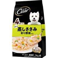 シーザー 自然素材レシピ  シーザー Cesar マースジャパン(ごろっと蒸しささみ彩り野菜入り)