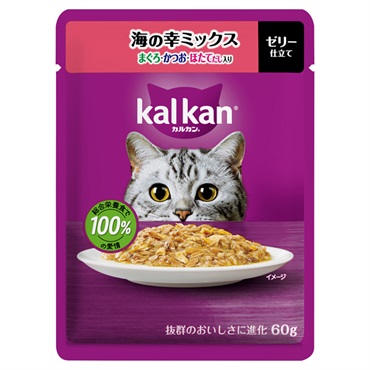 カルカン パウチ 60g kal kan マースジャパンリミテッド(海の幸ミックス/まぐろ・かつお・ほたてだし入り)