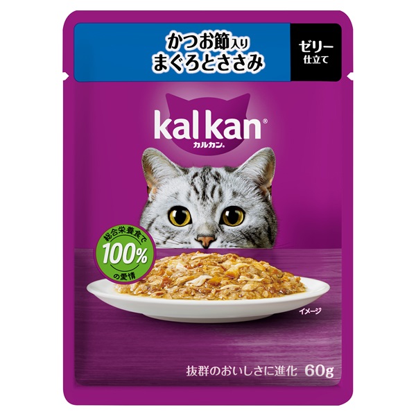 カルカン パウチ 60g kal kan マースジャパンリミテッド(かつお節入りまぐろとささみ)