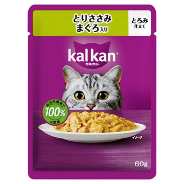 カルカン パウチ 60g kal kan マースジャパンリミテッド(とりささみ/まぐろ入り)