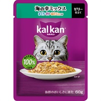 カルカン パウチ 60g kal kan マースジャパンリミテッド(海の幸ミックスまぐろ・さけ・ほたてだし入り)