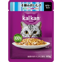 カルカン パウチ 60g kal kan マースジャパンリミテッド(４種のおいしさまぐろ・たい・白身魚・さけ入り)