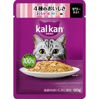 カルカン パウチ 60g kal kan マースジャパンリミテッド(４種のおいしさまぐろ・かつお・さけ・えび風味)